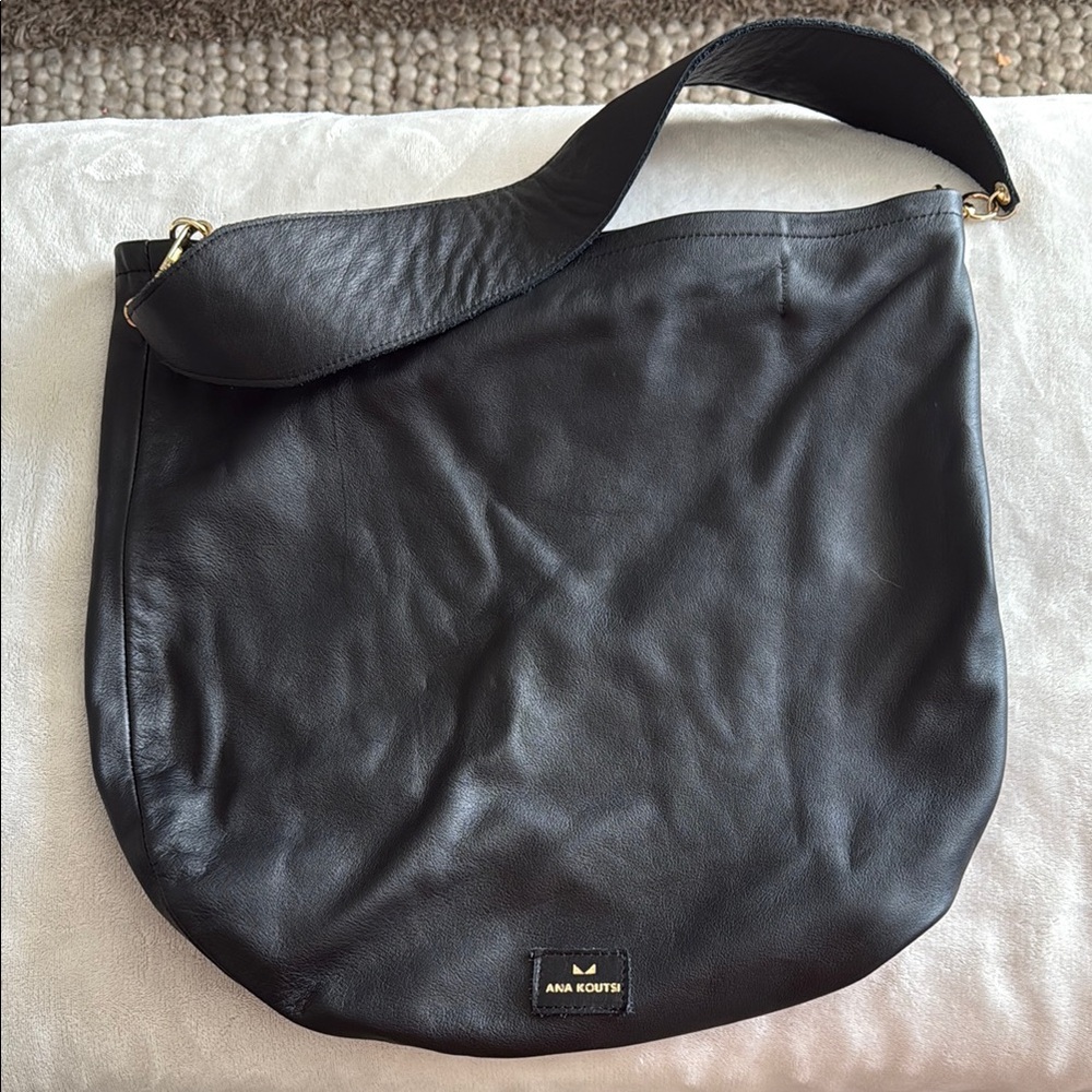 Black Leather Shoulder Bag